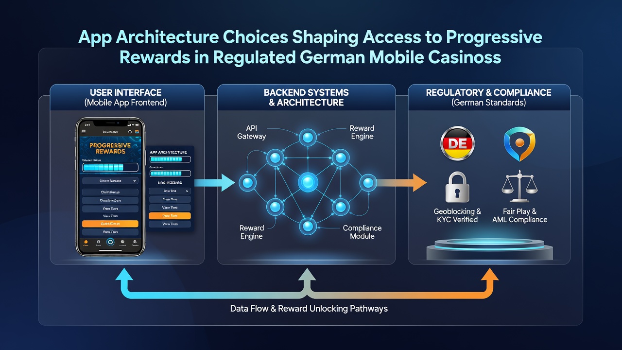 Visualisierung von Datenflüssen und Architekturkomponenten in mobilen Casino-Apps