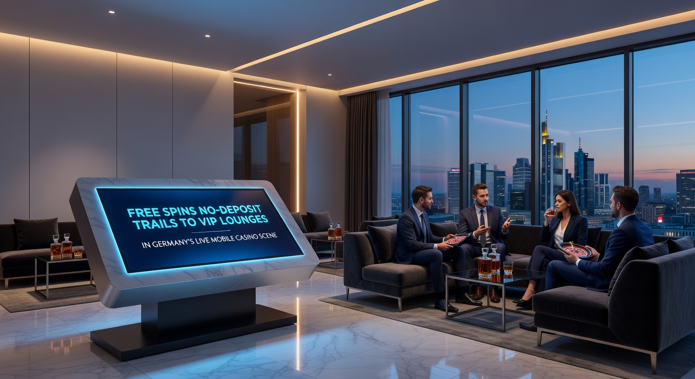 VIP-Lounge-Symbolik mit Goldkarten, Live-Dealer und Mobile-Screens in einem modernen Casino-Setting