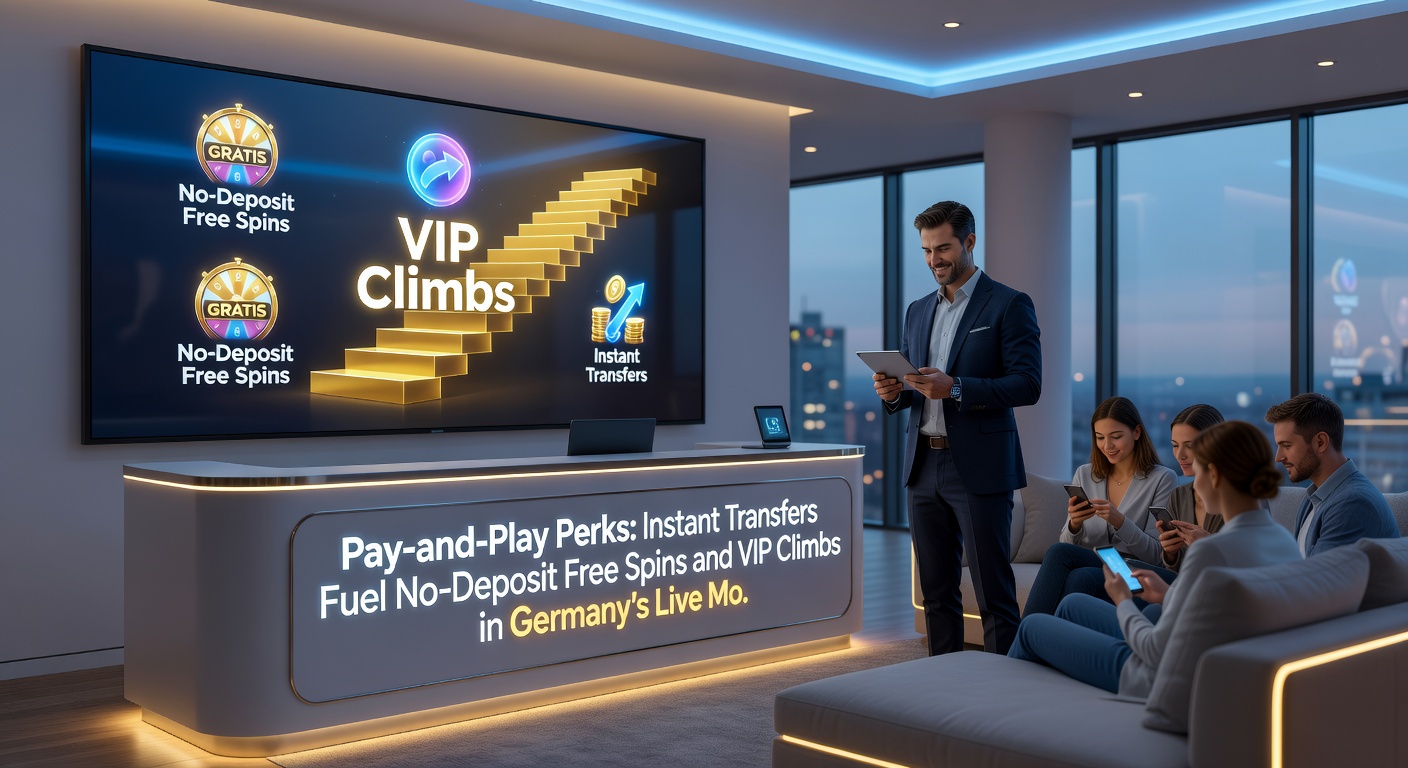 VIP-Lounge-Symbolik mit Blitzüberweisungs-Icons, Freispiel-Symbolen und Live-Dealer-Tischen in einem deutschen Mobile-Casino-App-Design
