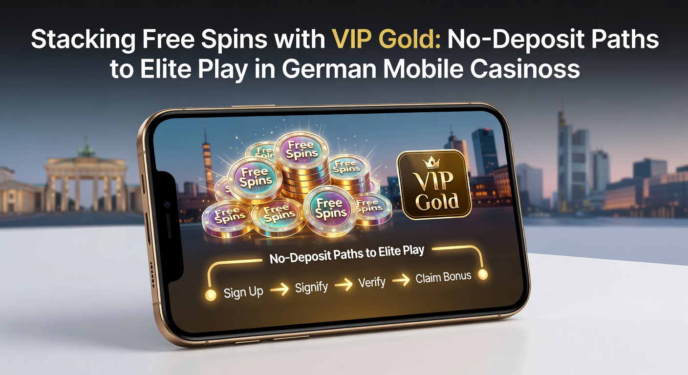 Smartphone mit leuchtenden Freispiel-Symbolen und VIP-Gold-Level in einem deutschen Mobilcasino-App